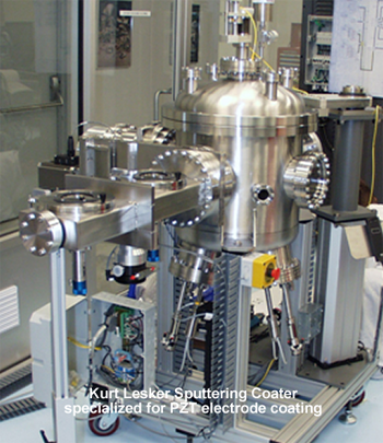 Kurt Lesker Supttering Coater specialized for PZT electrode coating